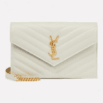 Cassandre matelassé envelope leather wallet on chain