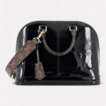 Alma Handbag Vernis with Monogram Canvas PM