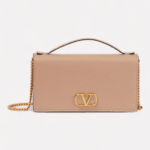 VLogo leather wallet on chain