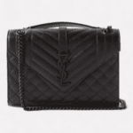 Envelope matelassé-leather shoulder bag