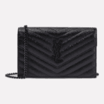 Cassandre matelassé envelope leather wallet on chain