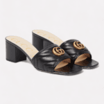 GG matelassé leather mules