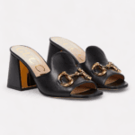 Horsebit leather mules