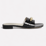 Women's slide sandal with hardware