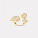 Serpent bohème ring three motifs