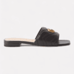 GG-logo matelassé-leather slides