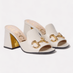 Horsebit leather mules